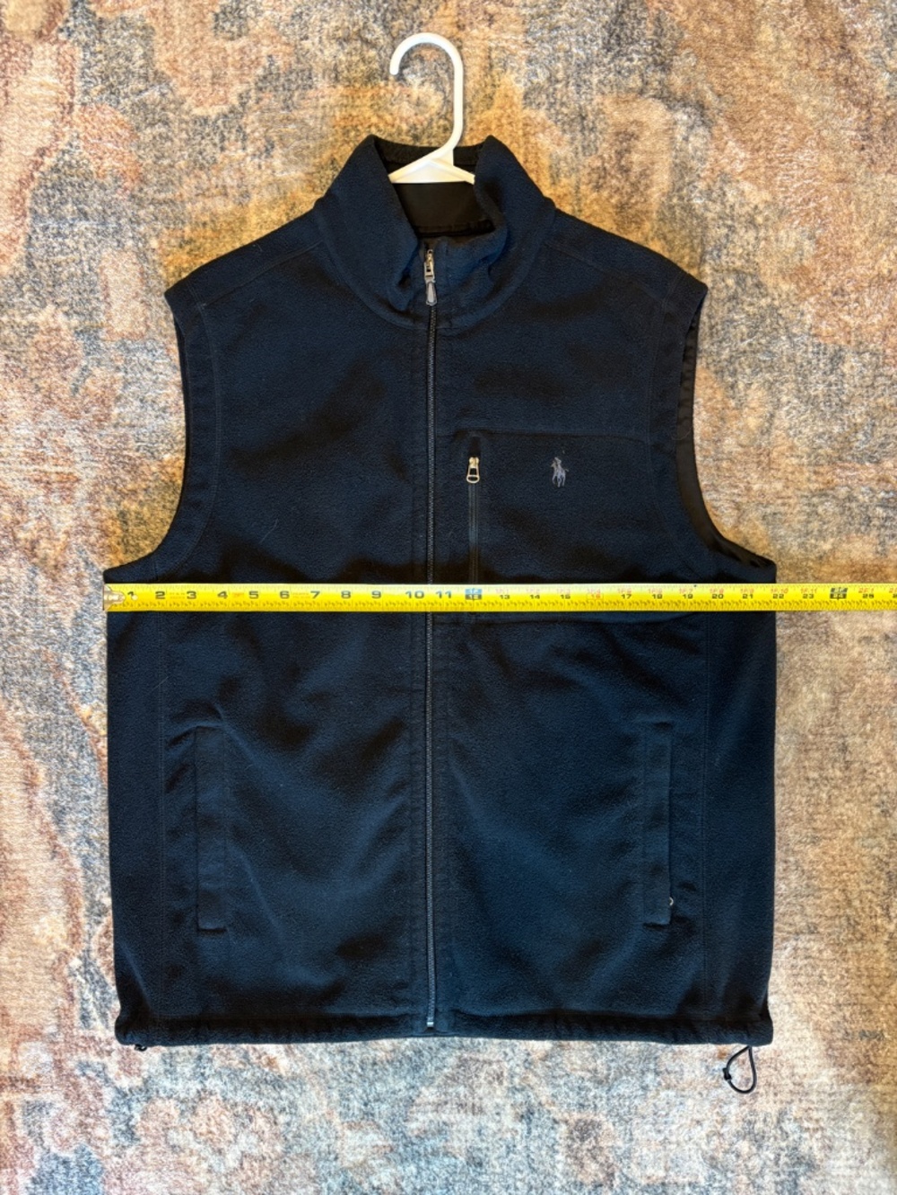 Polo Ralph Lauren Men's Performance Fleece Full-Zip Vest L Black Logo Pockets - Picture 7 of 10